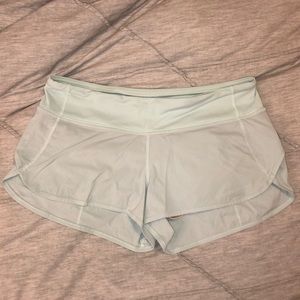 Mint Green Lululemon Speed Short 2.5”